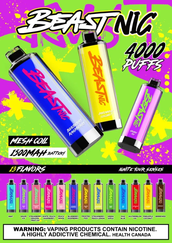 Beast Nic 4000 Puffs Disposable Vape
